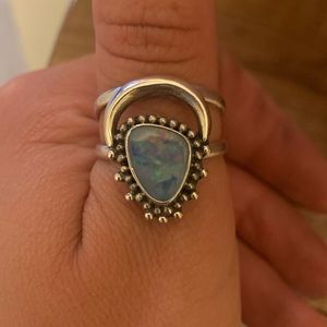 Sterling Silver and Opal Ring